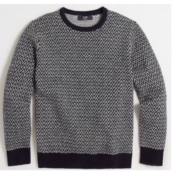 J. Crew Other - J. Crew Mens Lambswool Colorblock Herringbone Sweater